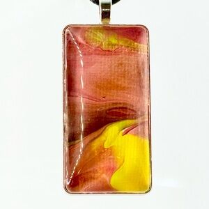 Colorful Abstract Pendant Necklace